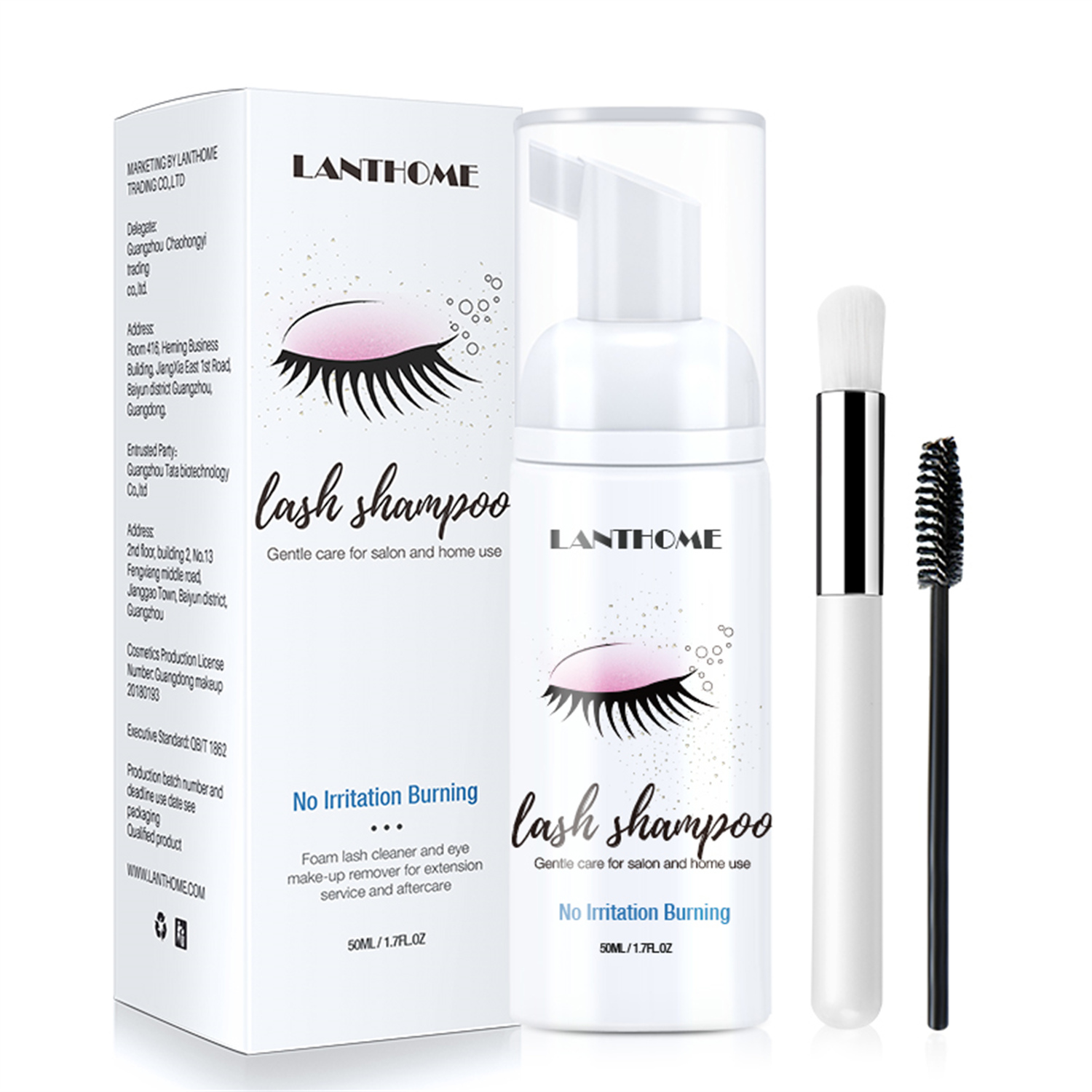 Eyelash Extension Foam Cleanser - Lanthome – shampoing pour extensions de