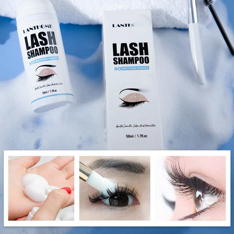Eyelash Extension Foam Cleanser - Kit de mousse de shampoing pour