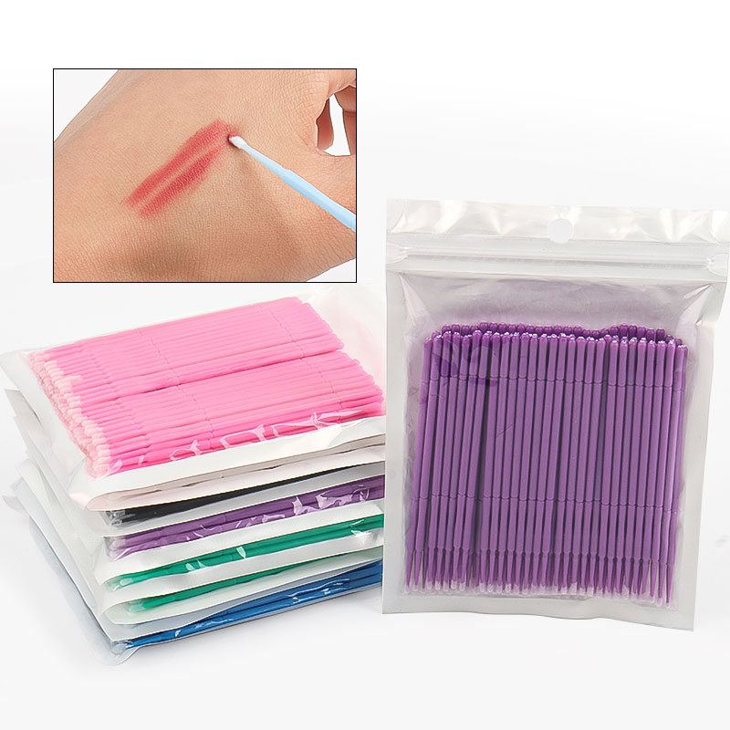 Eyelash Extension Glue Remover - 100 pièces/sac bambou Extension de cils