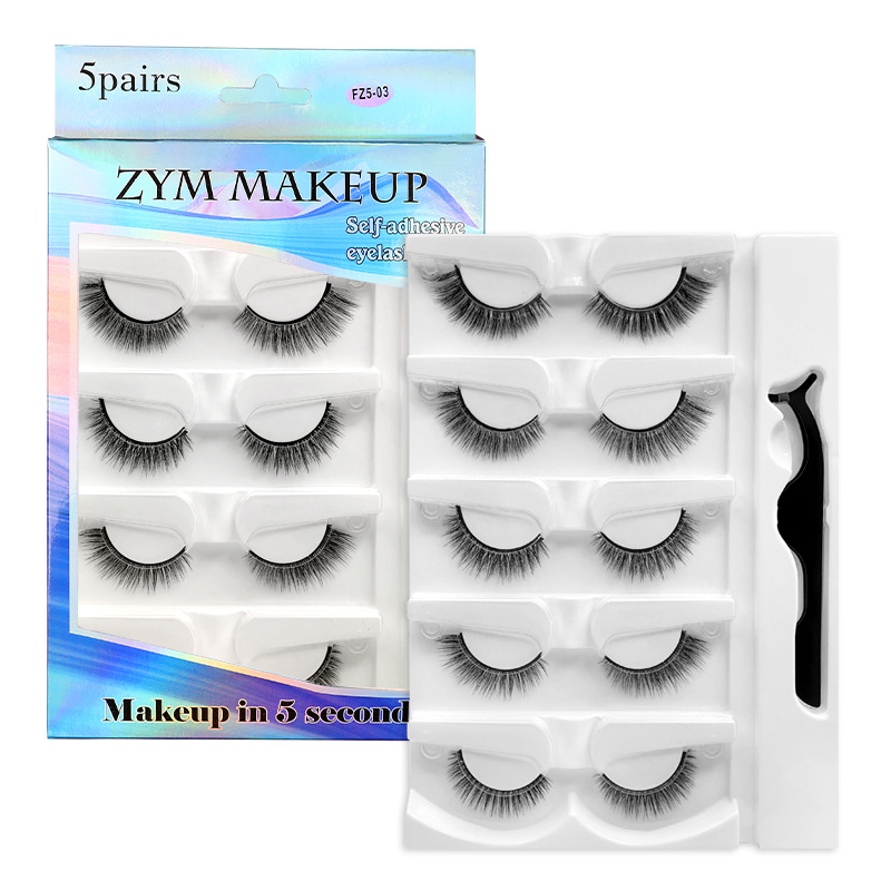 Eyelash Extension Glue Remover - 5 paires de faux cils auto-adhésifs