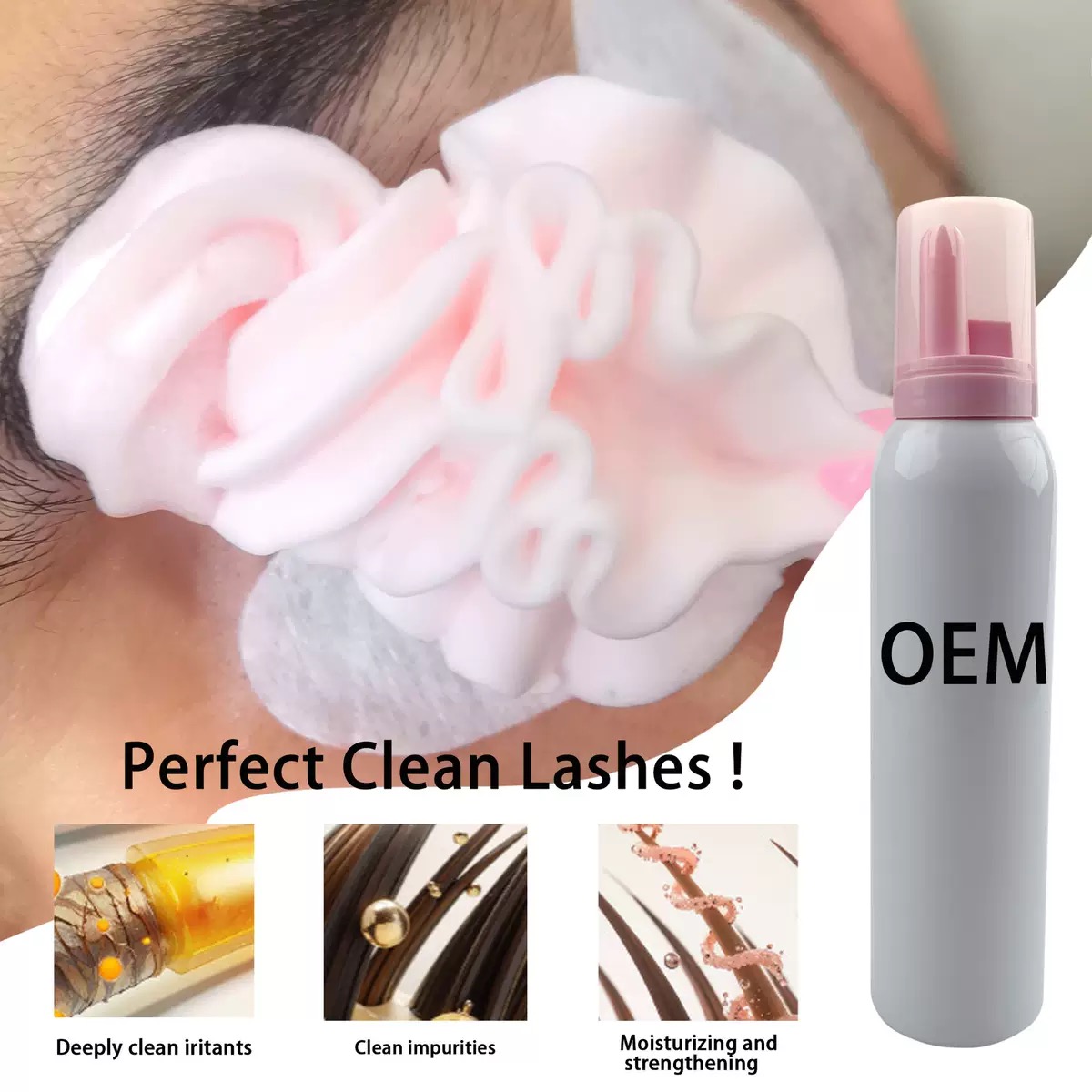 Shampoing fouetté personnalisé - Eyelash Extension Foam Cleanser avis et prix