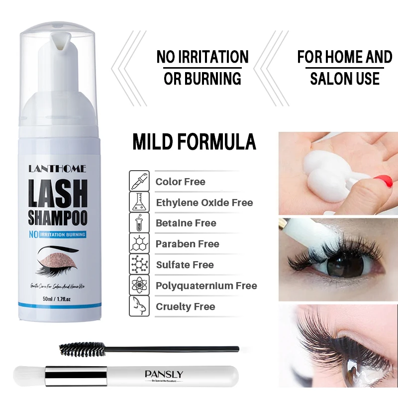 Kit de mousse de shampoing pou - Eyelash Extension Foam Cleanser avis et prix
