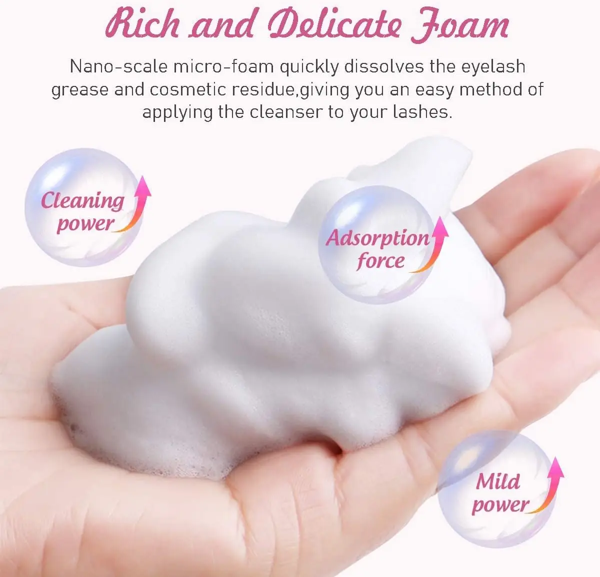 Kit de mousse de shampoing pou - Eyelash Extension Foam Cleanser avis et prix