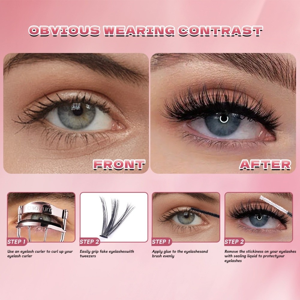 Faux cils de 8 à 16 mm, aspect - Eyelash Extension Kits avis et prix