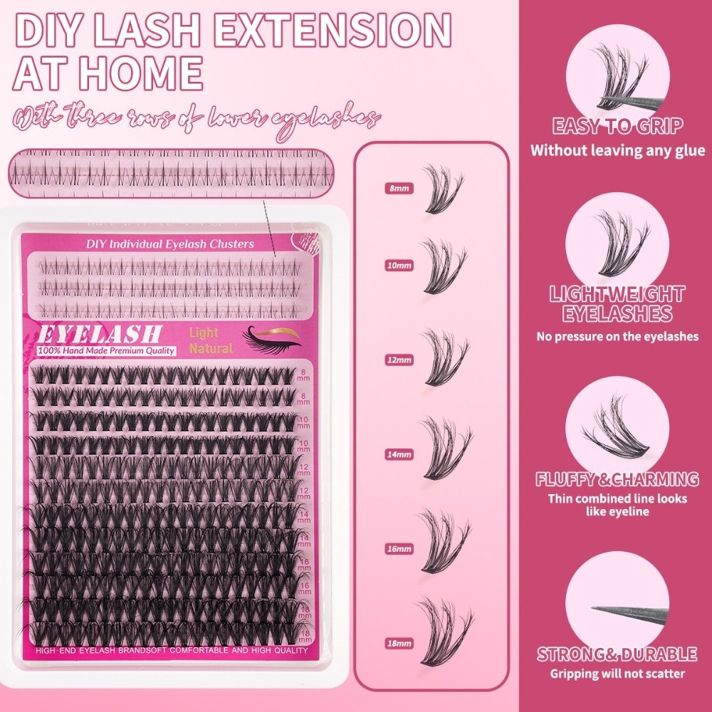 Faux cils de 8 à 18 mm, aspect - Lashes Eyelash Extension avis et prix
