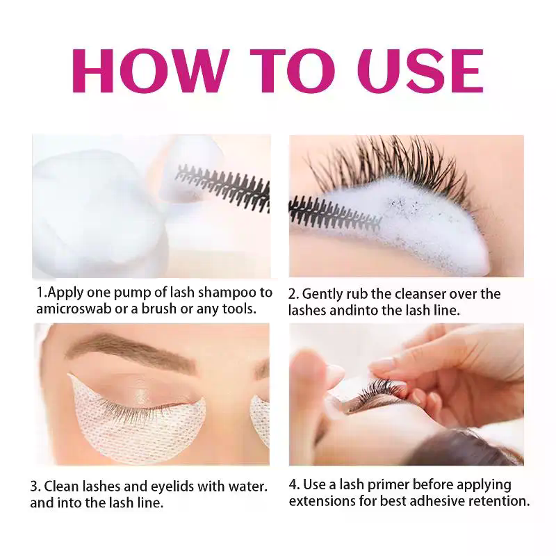 Shampooing moussant pour exten - Eyelash Extension Foam Cleanser avis et prix